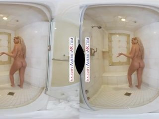 Pilyo amerika vr bridgette b. teases kapit-bahay habang showering