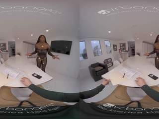 VR BANGERS Ebony Queen of Big Tits needs your peter to Cheer up VR xxx clip